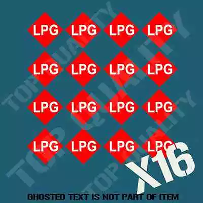 Lpg Gas Numberplate Sticker Decal X16 Garage Workshop Car Truck Caravan Camper • $5