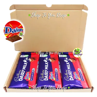 CADBURY DAIRY MILK DAIM CHOCOLATE 3 BARS PERSONALISED GIFT BOX Easter Present🍫 • £10.95