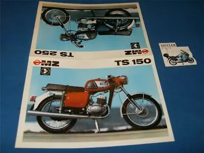 MZ TS 150 Motorcycle Sales Brochure From The 1970     Ads418 • $8.95