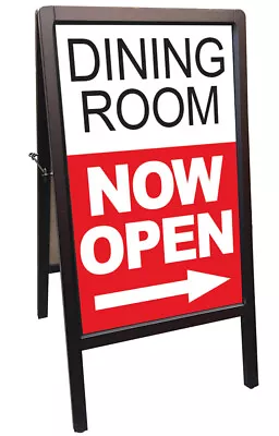 DINING ROOM NOW OPEN Sidewalk A-Frame Banner Sign Wb 172875 • $99.95