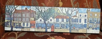 Vtg Athena KEN LAW Hampstead High Street Print Art Plaque 19 X 5 • £26.99