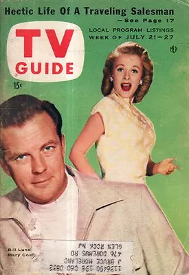 1956 TV Guide July 21 - Red Skelton; Janet Blair; Groucho Marx; Queen For A Day • $20.30