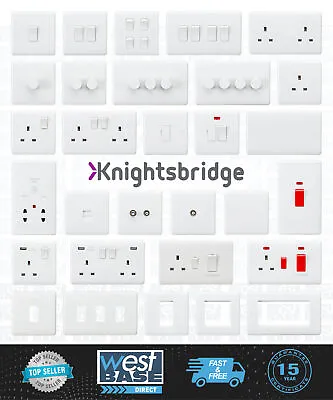 £7.39 • Buy KNIGHTSBRIDGE WHITE CURVED EDGE Switches & Sockets + USB FULL RANGE