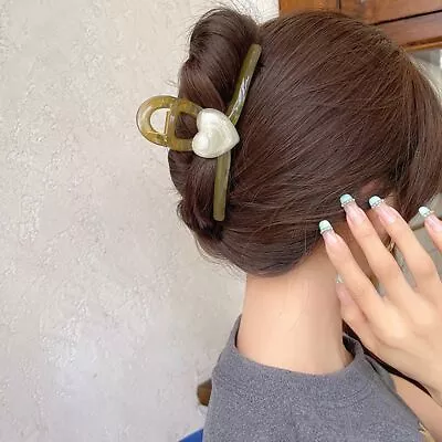 $4.54 • Buy Headwear Love Hair Claw Hair Accessories Korean Style Hair Clip Crab Clip