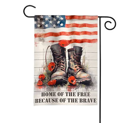 Combat Boots Poppy Flower Memorial Day Flag 4th July Us Flag Combat Boots • $23.99