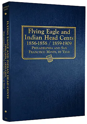 Whitman Coin Album 9111 Flying Eagle And Indian Cents 1856-1909  Book  Penny • $18.35