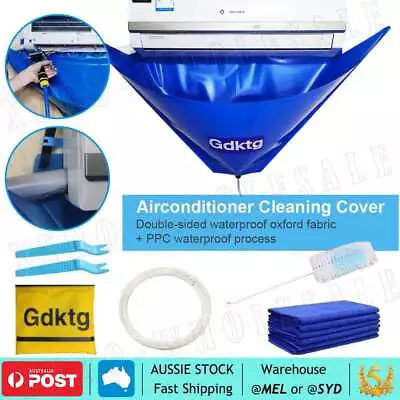 Air Conditioner Cleaning Bags Wash Cover Wall Mounted Protectors Waterproof Kit • $18.59