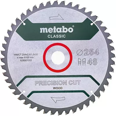 Metabo 628061000 HW/CT 254X30. 48 WZ 5 Circular Saw-Blade  Green • £26.87