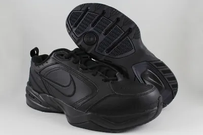 Nike Air Monarch Iv 4 Extra Wide 4e Eeee Triple Black Mono Cross Trainer Mens Sz • $81.99