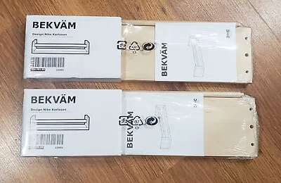 2x Lot  IKEA Bekvam Birch Light Wood Spice Rack 400.701.85 23254  15¾ X 3⅞ X 3½ • £12.28