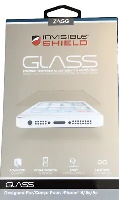 ZAGG Invisible Shield Glass Premium Tempered- Scratch Protection 5/5s/5c NIB • $15.99