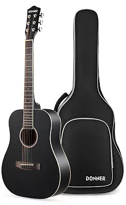 Donner 36'' Acoustic Guitar Spruce Wood 3/4 Size Dreadnought With Gig Bag Strap • $129.99