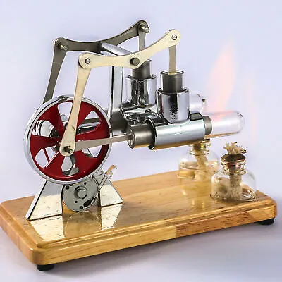 Hot Air Stirling Engine Motor Model Kit Educational Toy Electricity Generator • $37.40