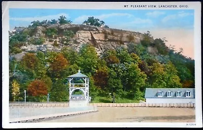 1920s “Mt. Pleasant View Lancaster Ohio” Rising Park Overlook Building • $2