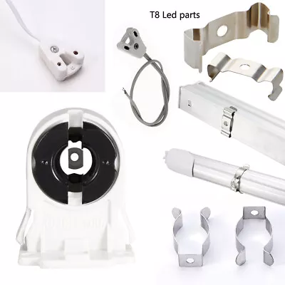 T8 LED Light Parts Light Bulbs U Clips Holder Lamp Socket Base Fluorescent Tube • £3.71