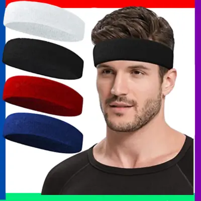 Sweatbands Sports Headband For Men & Women Moisture Wicking Hairband Athletic • $22.80