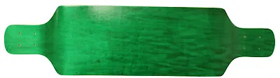 Longboard Deck - Drop Down 9.4 X 38 Green Concave Maple - Symmetrical Shape • $38.75