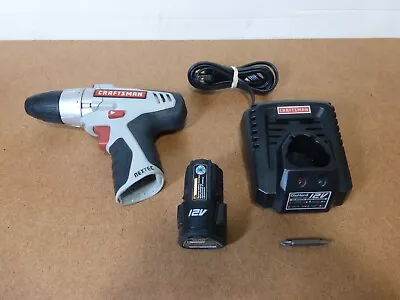 Genuine Craftsman 12V Li-Ion 3/8  Cordless Drill + Battery & Charger (320.10003) • $75