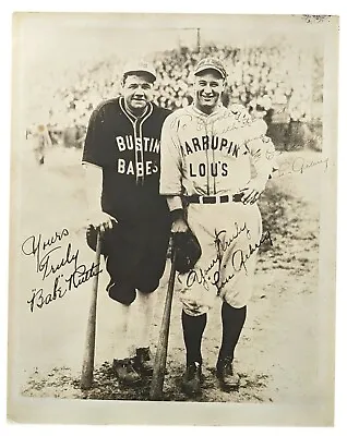 Babe Ruth 8.5x11 Lou Gehrig Ny Yankees Autograph Signed Photo Signature Reprint • $10.95