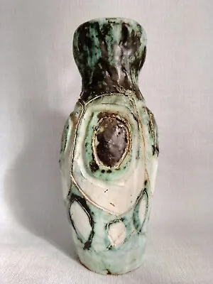 Unusual Studio Pottery Vase Amateur Made Very Heavy  Signed DD UK Only  • £14