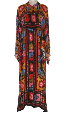 NWT FARM RIO Women Black FLOWERS TAPESTRY Maxi Dress XL MSRP$295 • $189.99