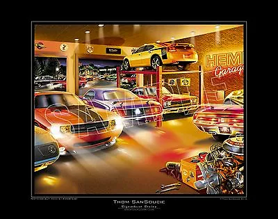 Mopar Hemi Color Giclee Car Art Print 4006-cs   ** Free Usa Shipping ** • $34.99