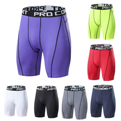 Mens Compression Shorts Sport Shorts Athletic Workout Gym Base Layer Underwear • $11.11