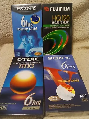 VHS Blank Tapes Various Brands Video Cassette / SEALED OLD STOCK Sony TDK Fuji • $7.99