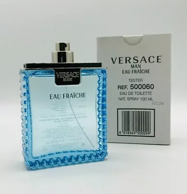 Versace Eau Fraiche Men Cologne Spray 3.3 Oz Box As Shown No Cap • $44.95