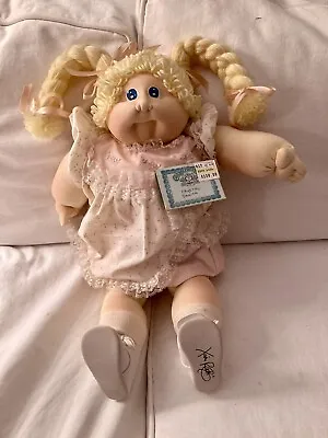 $2999.95 • Buy 1984 Soft Sculpture Cabbage Patch Doll Signed Xavier Roberts & Birth Certificate