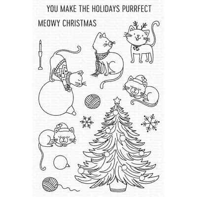 My Favorite Things - Meowy Christmas STAMP AND MATCHING DIE SET • £36.99