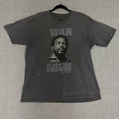 Zion Marvin Gaye T-Shirt Adult XL Grey War Is Not The Answer Y2K 2006 • $36.99