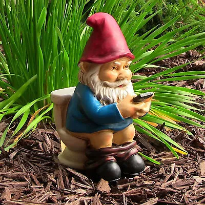 Funny Garden Gnome Statue Resin Home Lawn Ornament Figure Sculpture Decor • $20.41