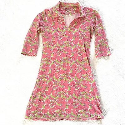 Barbara Gerwit Vintage Pink Green Koala Bear All Over Cruise Resort Dress Sz S • $20