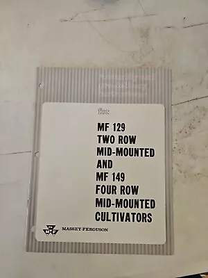  1965 Massey Ferguson 129 & 149 Cultivator Assembly Predelivery Instructions • $12.55