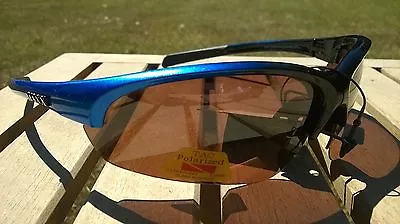 Maxx HD Sunglasses Domain Blue HDP Black Golf Fishing Polarized Brown Lens A1 • $19.85