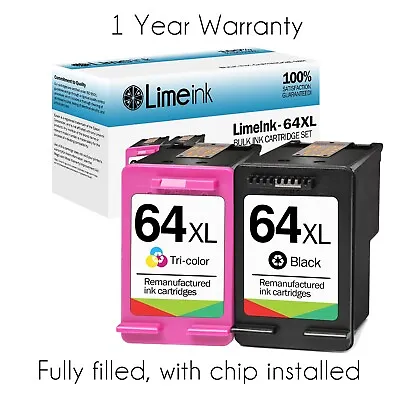 64XL Ink Cartridges For HP Envy Photo 7855 7155 7858 6255 7800 7164 6255 Combos • $17