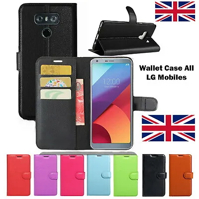 New Case For All LG Mobile Phones Leather Flip Stand Wallet Case Cover UK Seller • £6.44