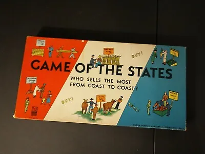 VTG 1960 GAME OF THE STATES~48 States Milton Bradley COMPLETE • $16.99