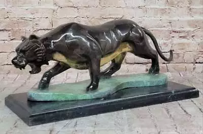Original Patina Cougar Mountain Lion Bronze Sculpture Hand Made • $499