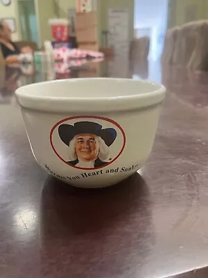 1999 Quaker Oats Company Oatmeal White Ceramic Bowl  Something To Smile About  • $10.80