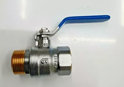 £17.49 • Buy 1 Inch Bsp Female X 1 Inch Bsp Male Full Flow Lever Ball Valve Long Handle Blue