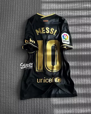 Barcelona 2020/21 Away Official Shirt Messi Gold La Liga Edition Jersey - M • $369