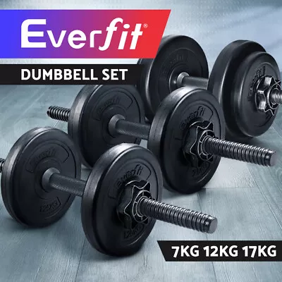 $35.95 • Buy 7KG/12KG/17KG Dumbbells Dumbbell Set Weight Training Plates Home Gym