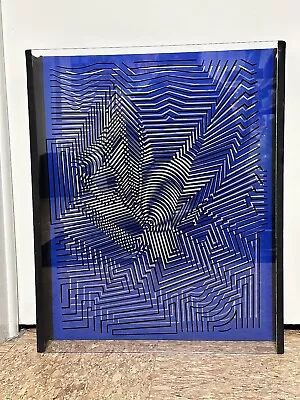 Awesome Rare Vasarely  Zint  Op Art Plexiglas Sculpture Signed Dated • $3050