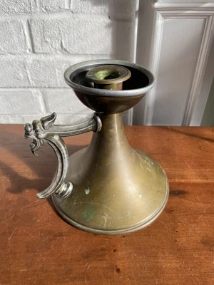 $35 • Buy Vintage Metal Candle Stick Holder ~ Griffon Gryphon Phoenix Dragon Handle