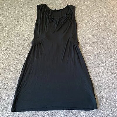 Theory Women’s Size Medium Black Modal Pullover Elastic Waisted Summer Dress • $22.18