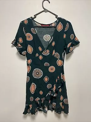 Tigerlily Green Summer Mini Dress Size 8 • $6