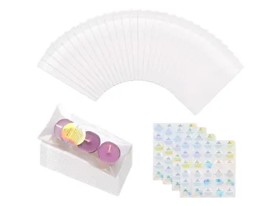 Vaktop Wax Melt Packaging 120PCS Wax Melt Bags With Candle Warning Stickers - UK • £7.75