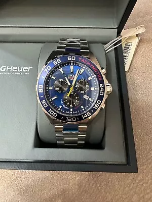 TAG HEUER Formula 1 Red Bull Racing Quartz Chronograph Blue Men's Watch CAZ101AB • $910